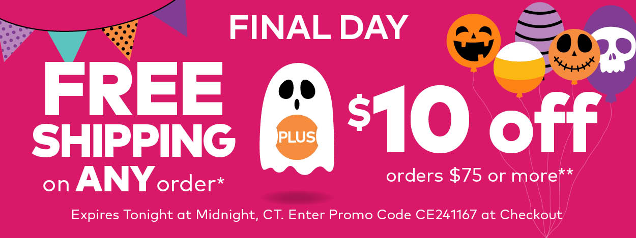 Final Day! Free shipping and $10 off! 